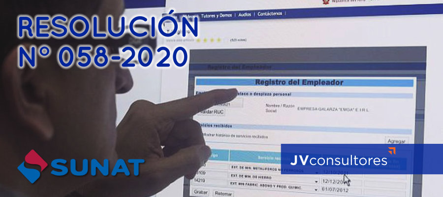 RESOLUCION N° 058-2020 SUNAT